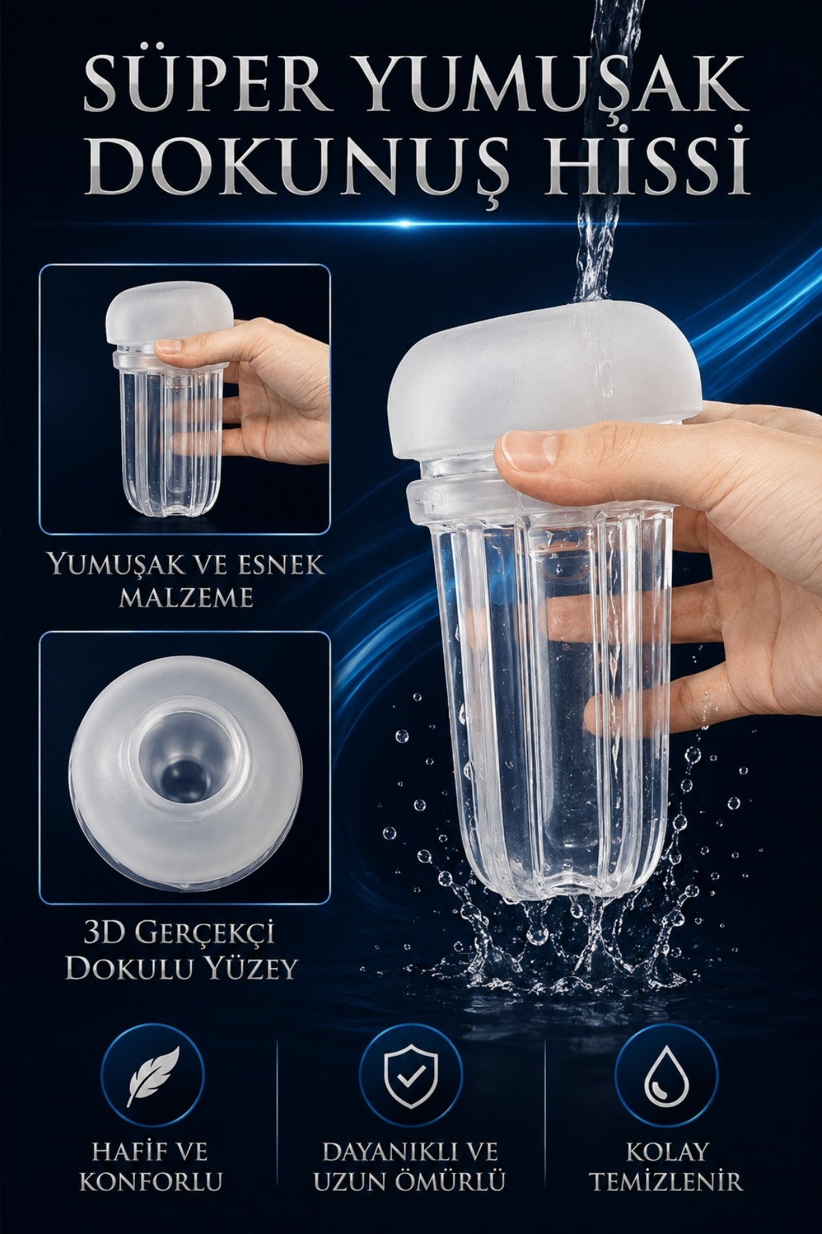 Titreşimli Emişli İnleme Sesli Kulaklıklı Performans Arttırıcı Tam Otomatik Vakumlu Penis Pompası