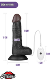 Lovetoy Ultra Realistik Titreşimli Belden Bağlamalı İçi Dolu Zenci Strap On Dildo 18 Cm