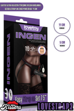 Lovetoy Ultra Realistik Titreşimli Belden Bağlamalı İçi Dolu Strap On Zenci Penis Dildo 19 Cm