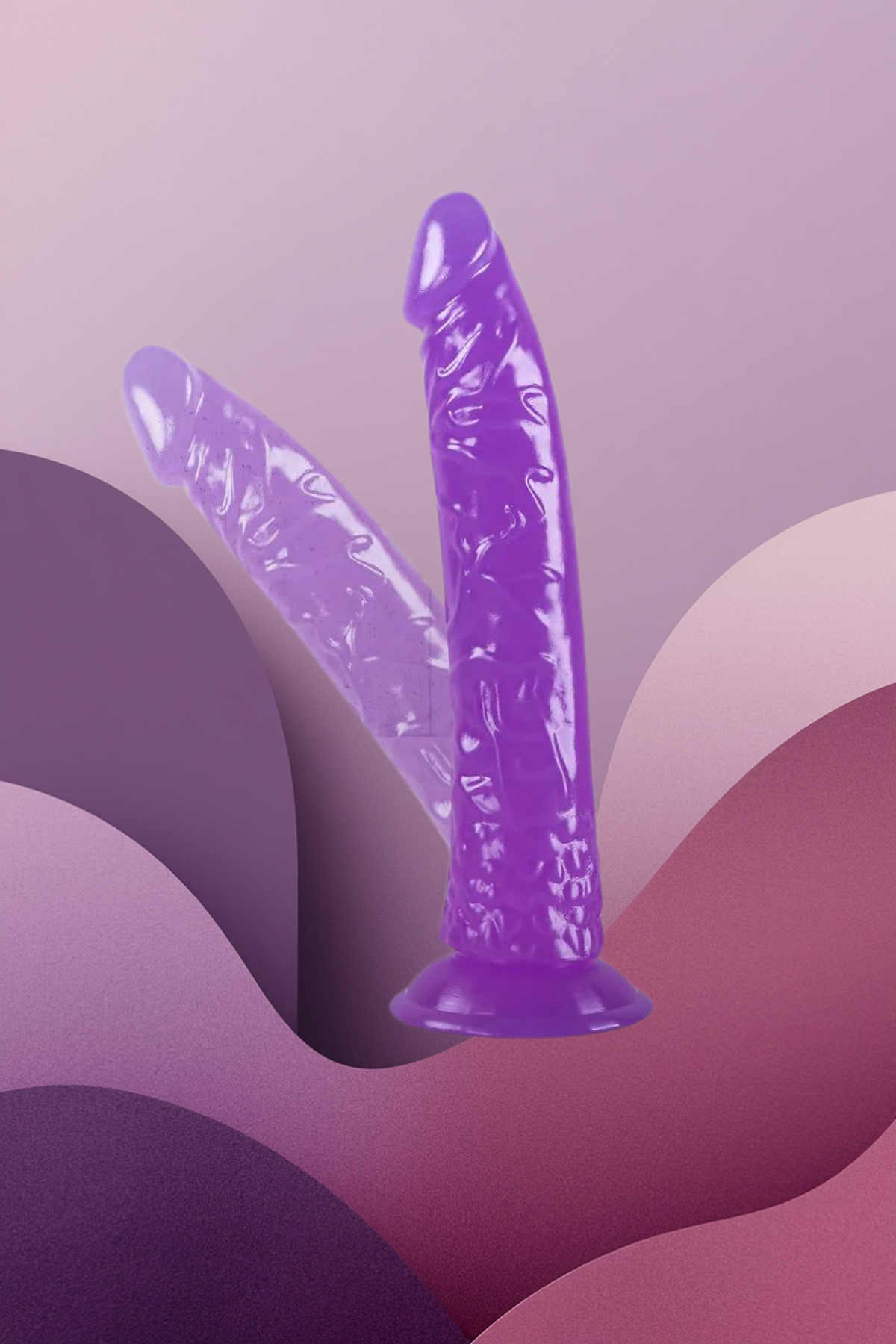 Gerçekçi Realistik Dokuda Vantuzlu Dildo Yapay Sert Jel Penis 21 cm 2