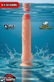 Kablolu Kumandalı Vantuzlu Güçlü Titreşimli Gerçekçi Yapay Penis Realistik Dokuda Ten Dildo 23 cm 3