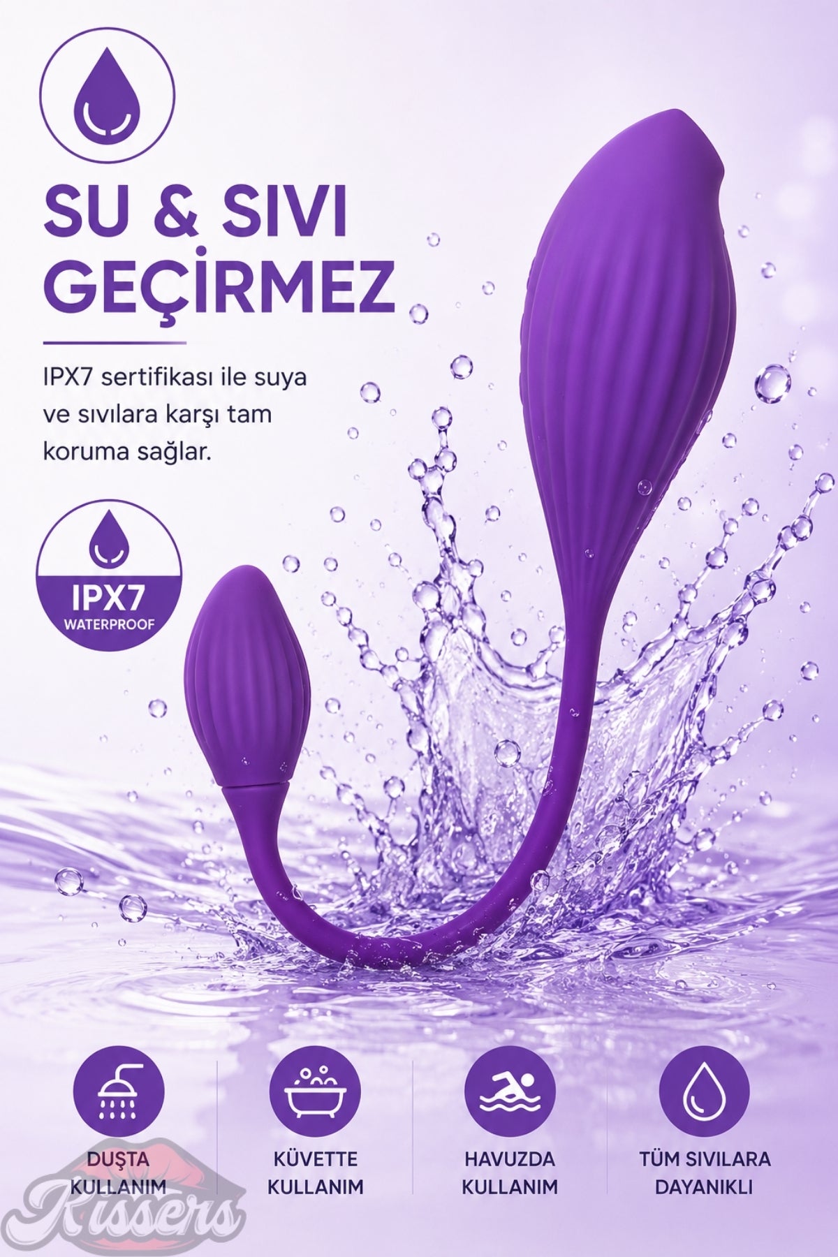 Jos Ginny Çift Taraflı Emişli Titreşimli G Noktası ve Klitoris Uyarıcılı Vibratör