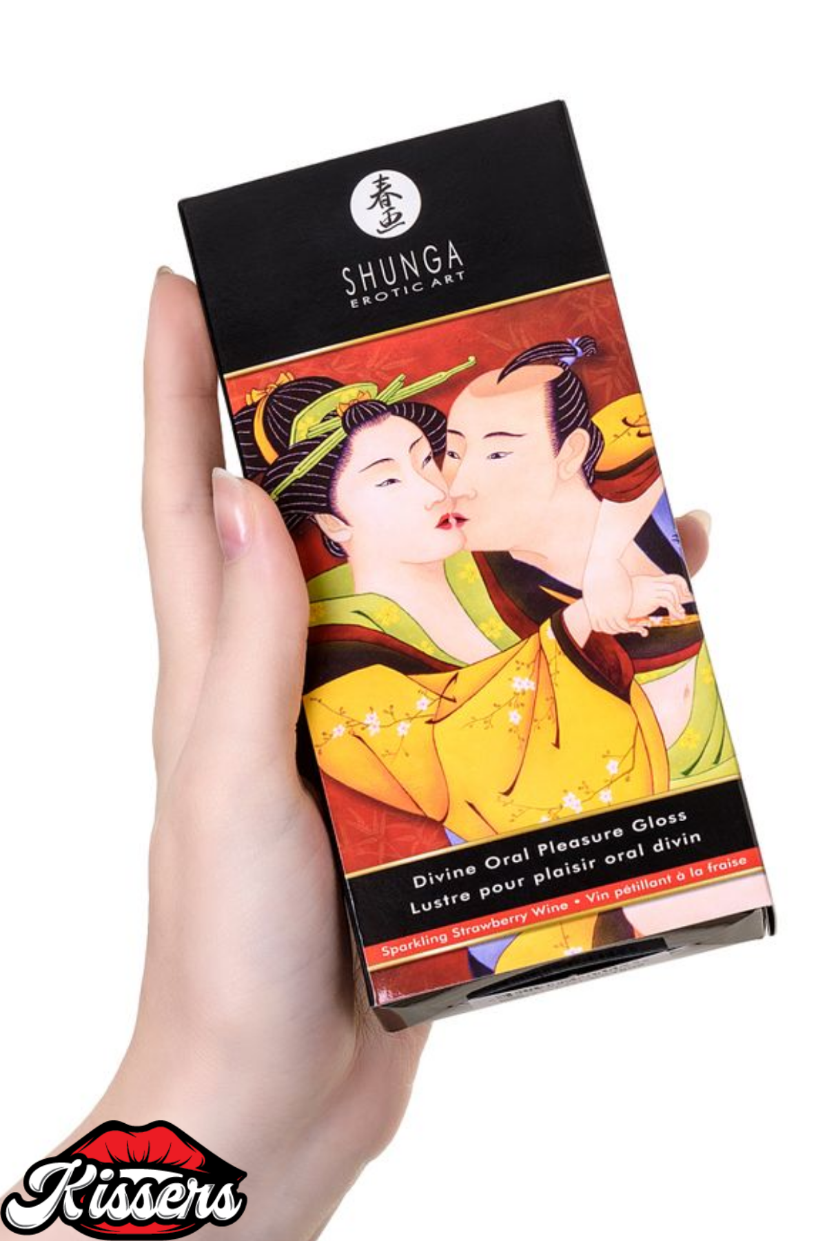 Kissers Shunga İlahi Zevk Dudak Parlatıcısı Buzlu Ateş Etkili Çilek Şampanya Aromalı 10 Ml