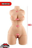 Sesli Titreşim Usb Anal Vajinal Isıtmalı 15 Kg 64 cm Beyaz Ten Sex Doll Realistik Manken