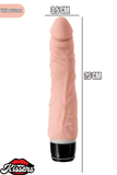 Gerçekçi Dokulu Titreşimli Yapay Penis Dildo 20 Cm Silikon Pil Çalışan 7 Kademeli Vibratör