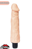 Gerçekçi Dokulu Titreşimli Yapay Penis Dildo 23 Cm TPE Pil Çalışan Çok Hızlı Vibratör
