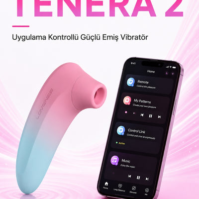Lovense Dünyanin Her Yerinden Kontrol Edilebilen Tenera 2 Emiş Vibratör