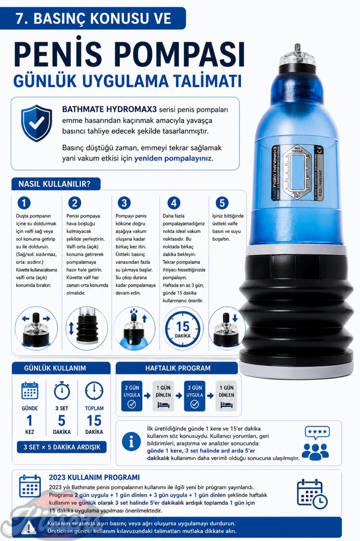 Bathmate Hydromax 3 Etkili Ultra Güçlü Hidroponik Penis Pompası