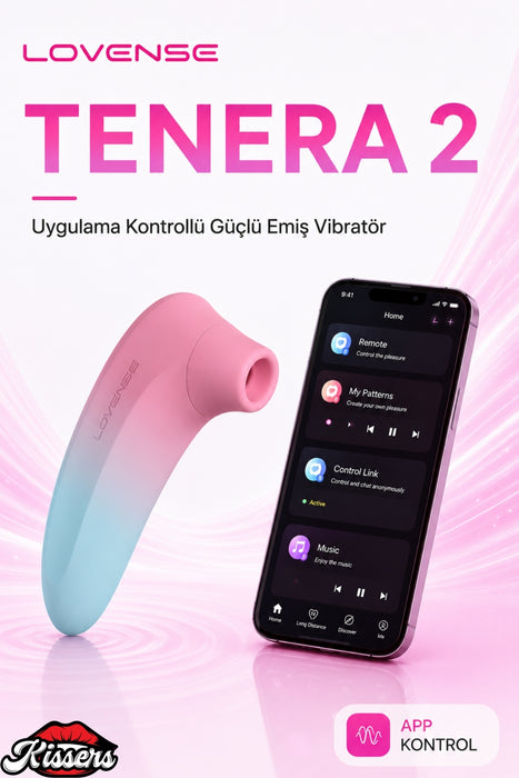 Lovense Dünyanin Her Yerinden Kontrol Edilebilen Tenera 2 Emiş Vibratör