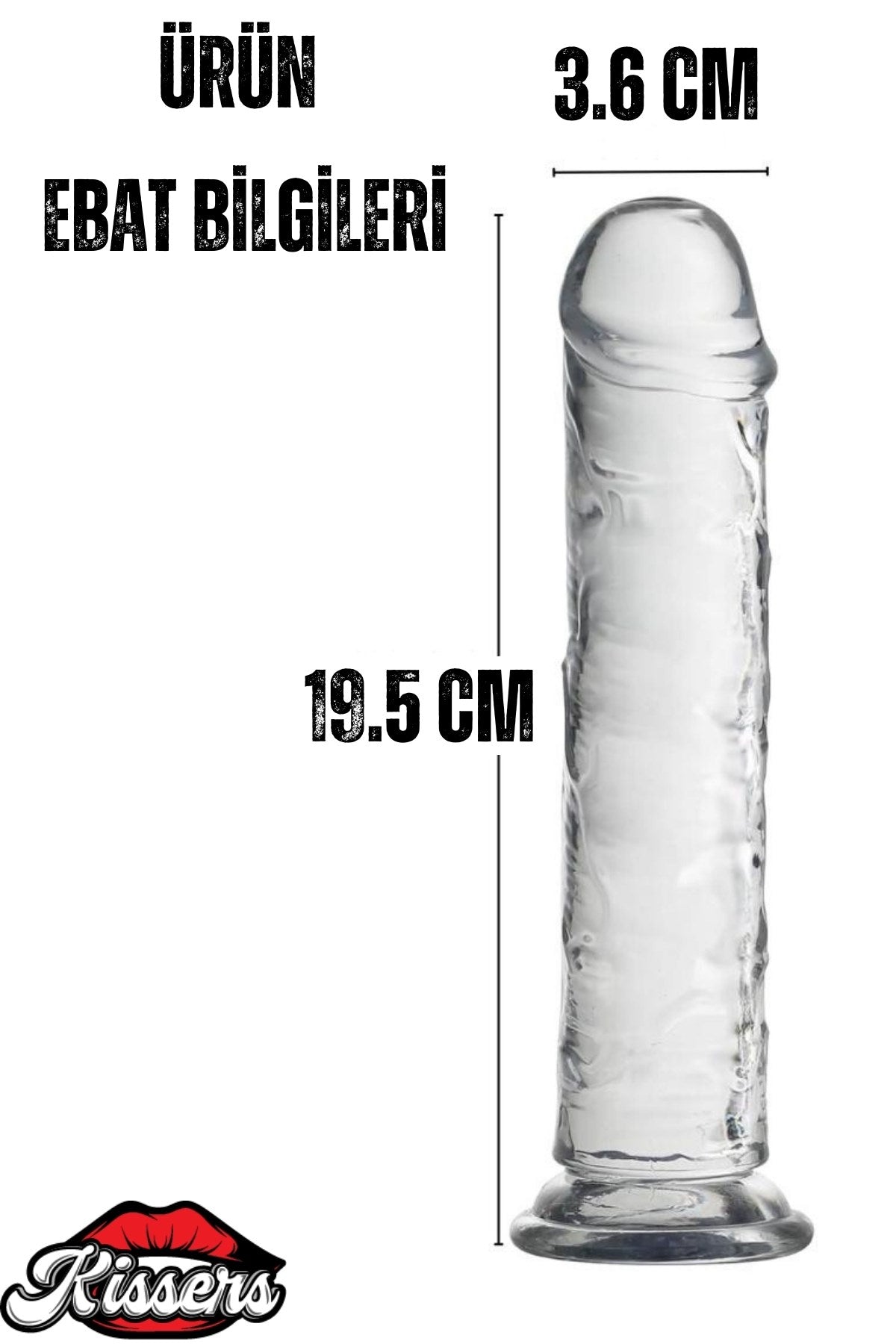 Şeffaf Jel Dokusunda Testissiz Damarlı Belden Bağlamalı Lüx Kemerli Realistik Penis Dildo 20 Cm