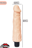 Gerçekçi Dokulu Titreşimli Yapay Penis Dildo 23 Cm TPE Pil Çalışan Çok Hızlı Vibratör