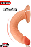 Kablolu Kumandalı Vantuzlu Güçlü Titreşimli Gerçekçi Yapay Penis Realistik Dokuda Ten Dildo 16 cm