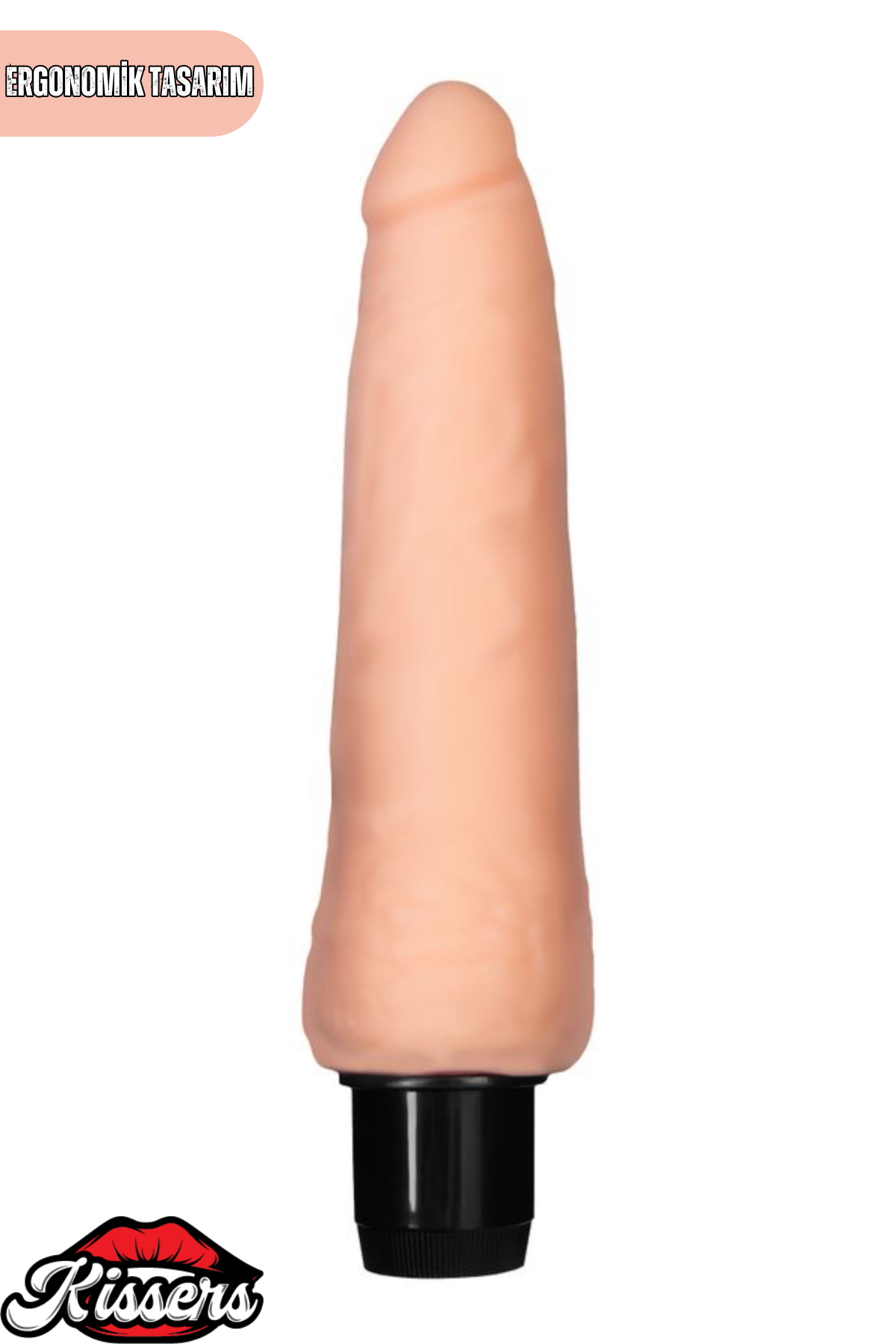 Gerçekçi Dokulu Titreşimli Yapay Penis Dildo 20 Cm TPE Pil Çalışan Çok Hızlı Esnek Vibratör