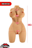 Sesli Titreşim Usb Şarjlı Anal Vajinal Isıtmalı 13 Kg 63 cm Melez  Sex Doll Realistik Manken