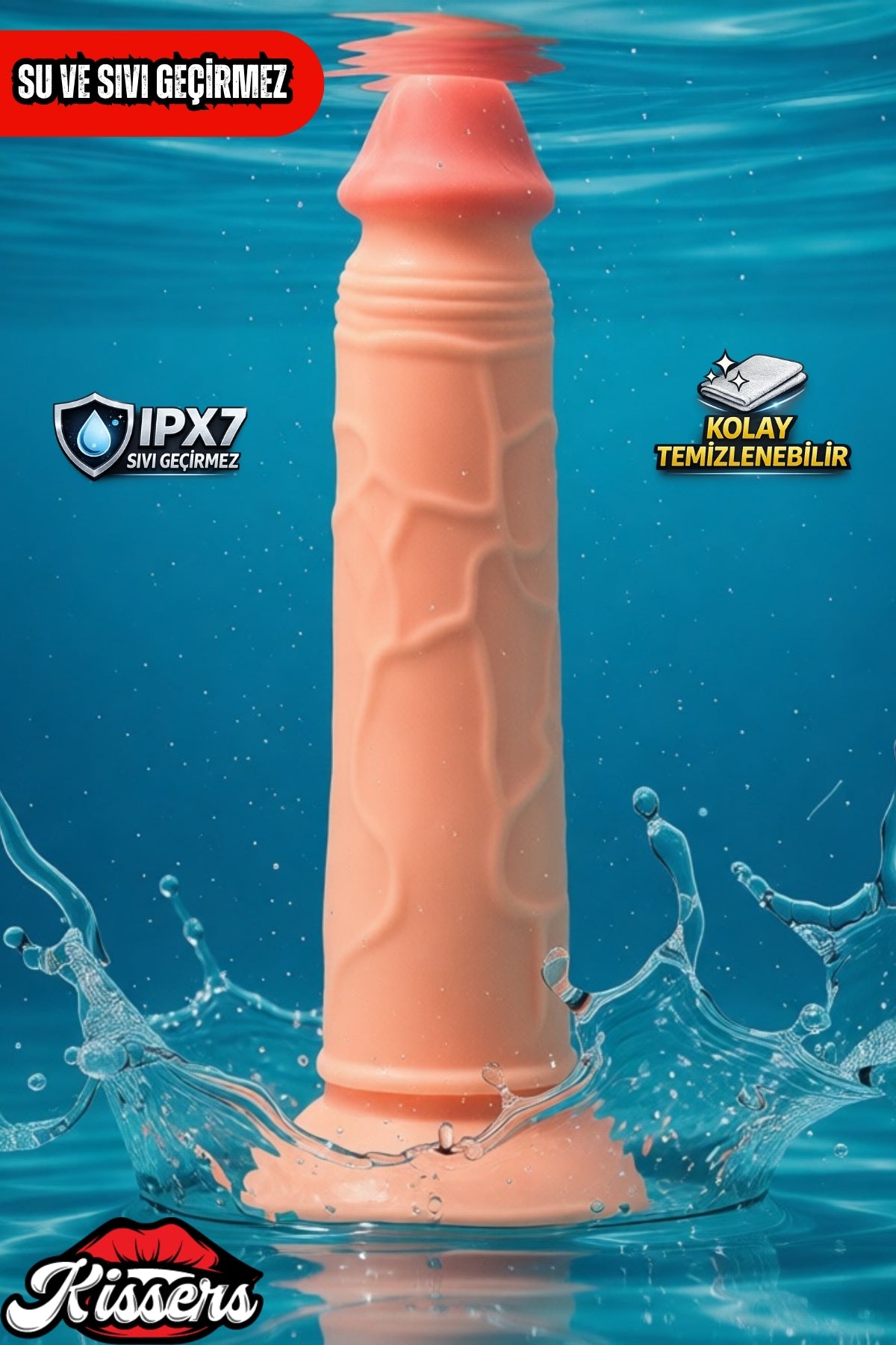 Kablolu Kumandalı Vantuzlu Güçlü Titreşimli Gerçekçi Yapay Penis Realistik Dokuda Ten Dildo 16 cm