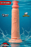 Kablolu Kumandalı Vantuzlu Güçlü Titreşimli Gerçekçi Yapay Penis Realistik Dokuda Ten Dildo 16 cm