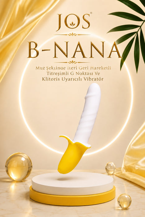 Jos B-Nana Muz Şeklinde İleri Geri Hareketli Titreşimli G Noktası ve Klitoris Uyarıcılı Vibratör