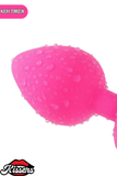 Yumuşak Silikon Dokulu Anal Plug Tıkaç 8 cm Pembe Gümüş Taşlı Suya Dayanıklı Tasarım