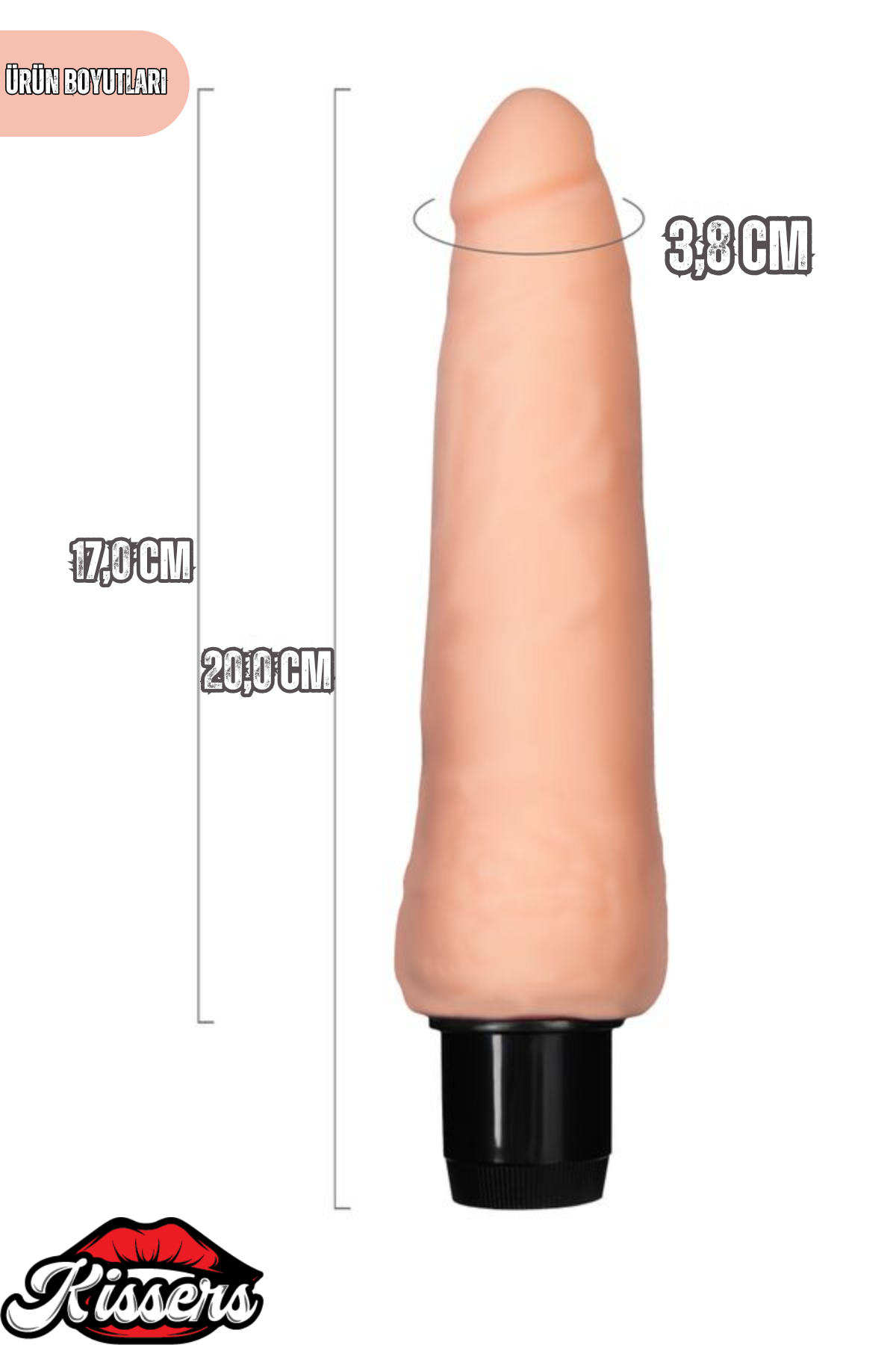 Gerçekçi Dokulu Titreşimli Yapay Penis Dildo 20 Cm TPE Pil Çalışan Çok Hızlı Esnek Vibratör