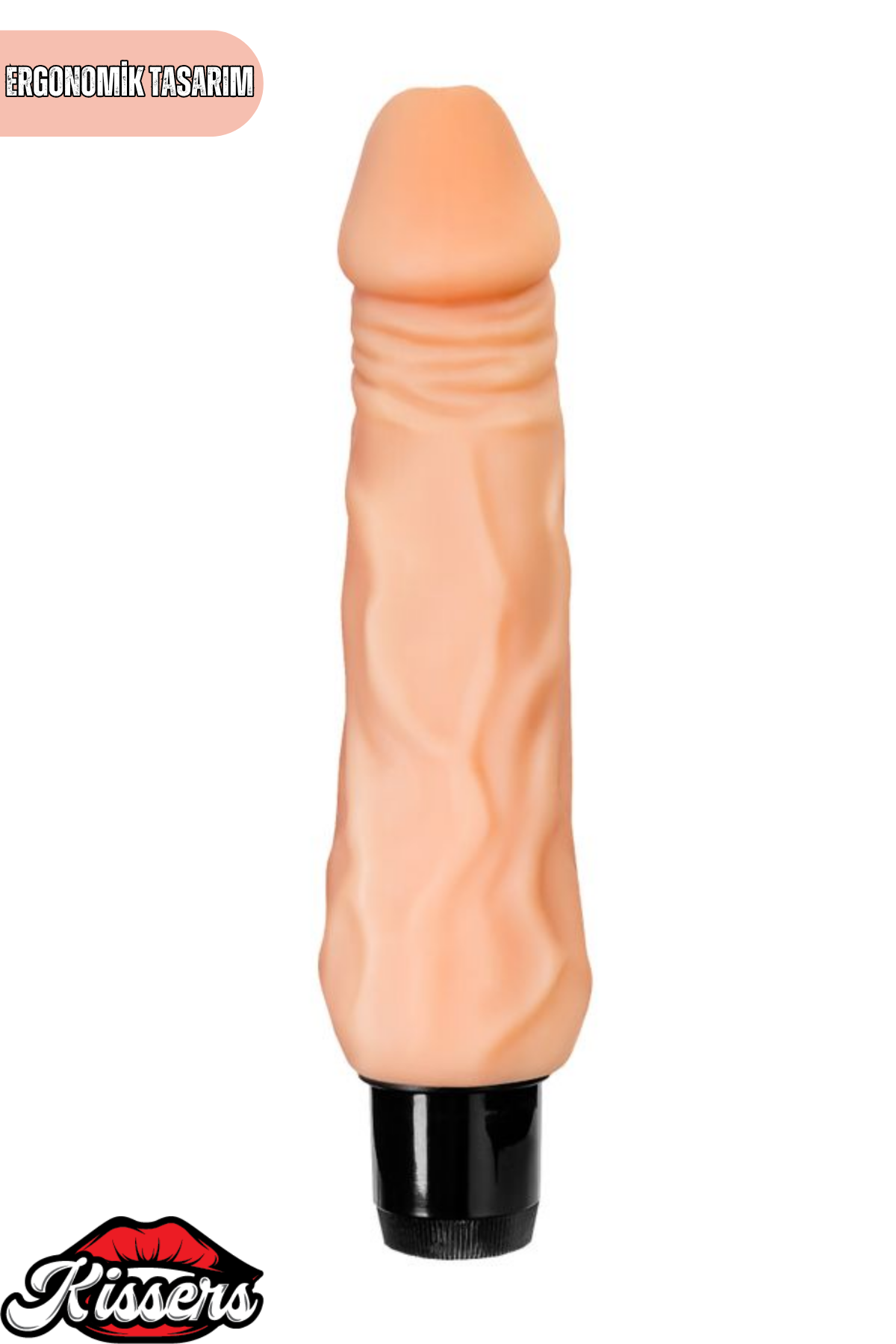 Gerçekçi Dokulu Titreşimli Yapay Penis Dildo 20 Cm TPE Pil Çalışan Çok Hızlı Vibratör
