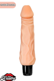 Gerçekçi Dokulu Titreşimli Yapay Penis Dildo 20 Cm TPE Pil Çalışan Çok Hızlı Vibratör