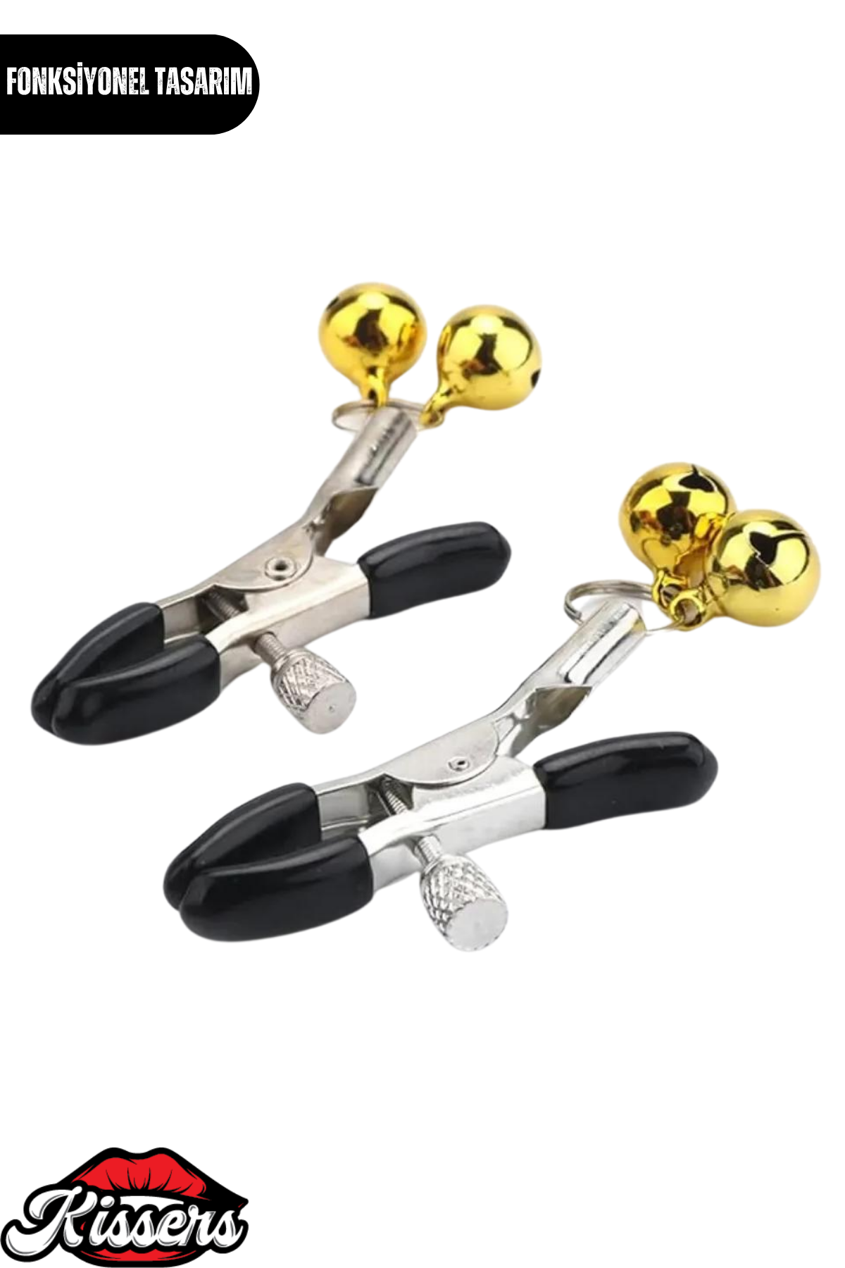 Sarı Zilli Göğüs Uyarıcı Meme Ucu Klipsi Nipple Clamps With Yellow Bell