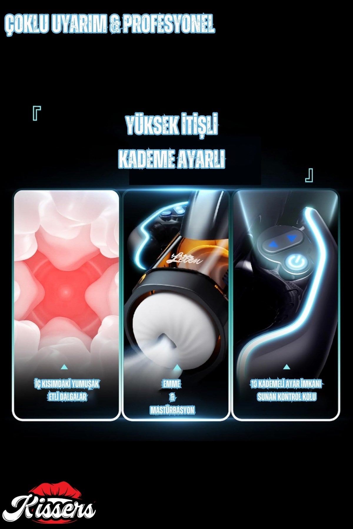Yeni Nesil Profesyonel Kol Kontrollü İleri Geri Hareket Rotasyon Isıtmalı Emişli Mastürbatör