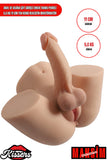 Anal ve Vajina Çift Girişli Erkek Trans Penisli 5.8 Kg 19 cm Ten Rengi Realistik Mastürbatör