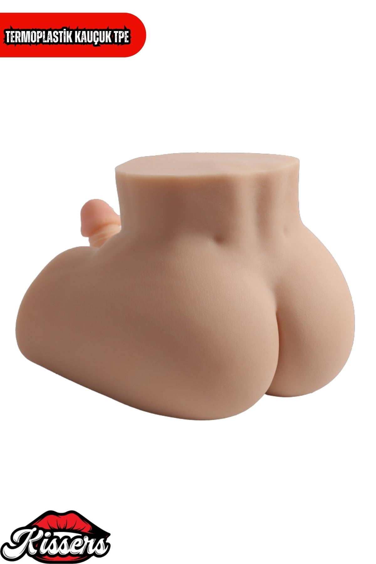 Anal ve Vajina Çift Girişli Erkek Trans Penisli 5.8 Kg 19 cm Ten Rengi Realistik Mastürbatör