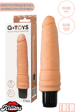 Gerçekçi Dokulu Titreşimli Yapay Penis Dildo 19.5 Cm TPE Pil Çalışan Çok Hızlı Vibratör