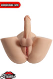 Anal ve Vajina Çift Girişli Erkek Trans Penisli 5.8 Kg 19 cm Ten Rengi Realistik Mastürbatör