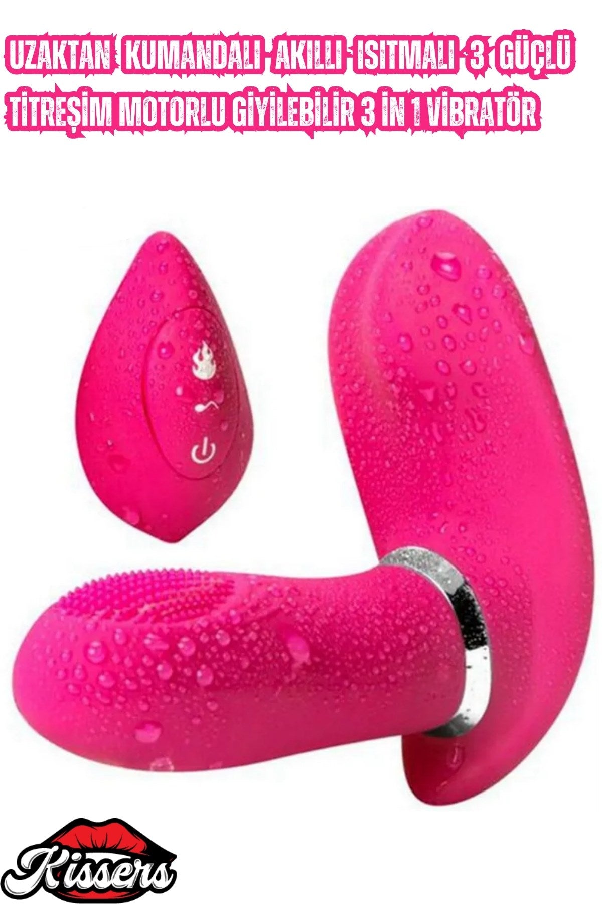 Kablosuz Uzaktan Kumandalı Isıtmalı Tırtıklı Titreşimli Giyilebilir 2'si 1 Arada Vibratör