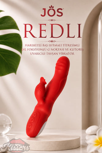 Jos Redli Hraketli Baş Isıtmalı Titreşimli Dil Fonksiyonlu G Noktası ve Klitoris Uyarıcılı Tavşan Vibratör
