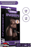 Lovetoy Ultra Realistik Belden Bağlamalı İçi Dolu Strap On Zenci Dildo 19 Cm