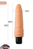 Gerçekçi Dokulu Titreşimli Yapay Penis Dildo 19.5 Cm TPE Pil Çalışan Çok Hızlı Vibratör
