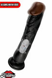 Kablolu Kumandalı Vantuzlu Güçlü Titreşimli Gerçekçi Yapay Penis Realistik Dokuda Zenci Dildo 22 cm