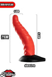 Ultra Gerçekçi Büyük Boy Realistik Kalın Monster Kraken Kırmızı Dildo Yapay Penis 21 cm