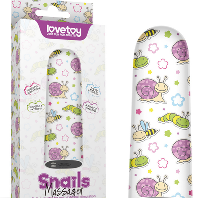 Lovetoy Beyaz Desenli Şarjlı Mini Vibratör Giyilebilir Güçlü Titreşimli Su Geçirmez Masaj Cihazı