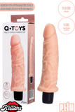 Gerçekçi Dokulu Titreşimli Yapay Penis Dildo 19.5 Cm TPE Pil Çalışan Çok Hızlı Vibratör