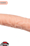 Gerçekçi Dokulu Titreşimli Yapay Penis Dildo 19.5 Cm TPE Pil Çalışan Çok Hızlı Vibratör