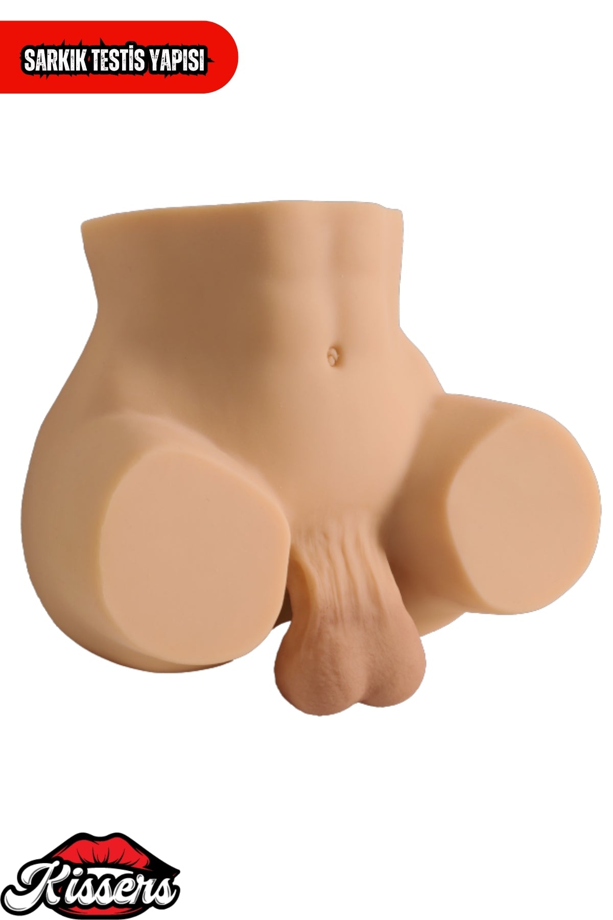 Anal Girişli Titreşimli Erkek Testisli 6.3 Kg 31 cm Ten Rengi Realistik Mastürbatör
