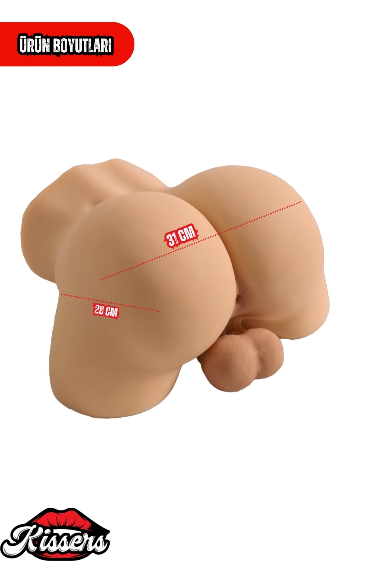 Anal Girişli Titreşimli Erkek Testisli 6.3 Kg 31 cm Ten Rengi Realistik Mastürbatör