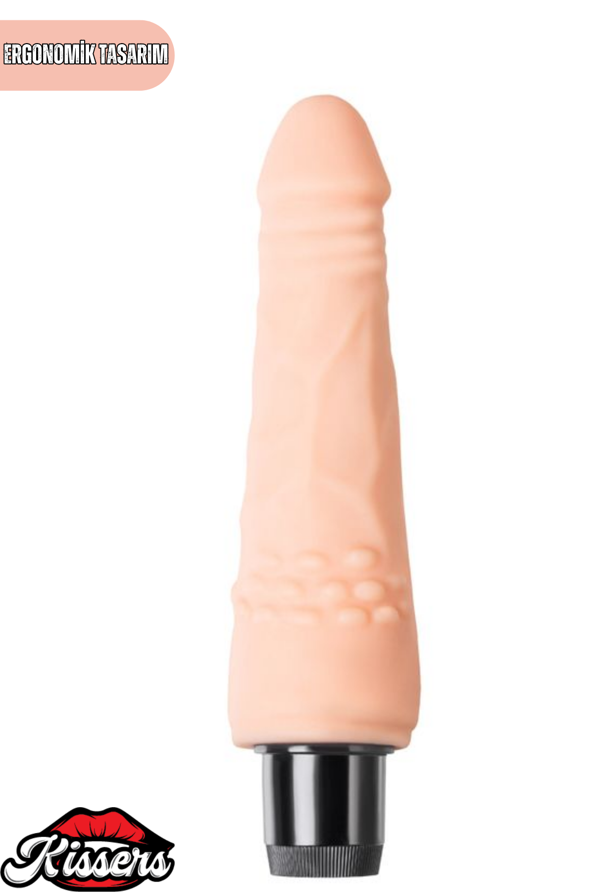 Gerçekçi Dokulu Titreşimli Yapay Penis Dildo 19.2 Cm TPE Pil Çalışan Çok Hızlı Vibratör