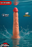 Kablolu Kumandalı Vantuzlu Güçlü Titreşimli Gerçekçi Yapay Penis Realistik Dokuda Ten Dildo 22 cm