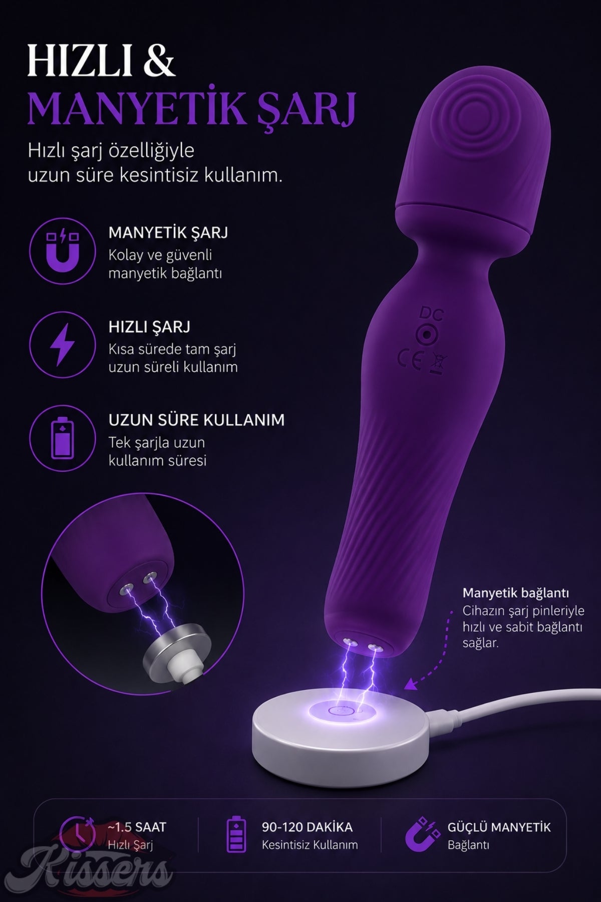 Jos Kisom Oynar Baş ve Kısımlı Emişli G Noktası ve Klitoris Uyarıcı Vibratör