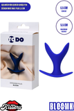 Bloom Genişleyen Silikon Anal Plug 8,5 cm Mavi Açılabilir Medikal Silikon