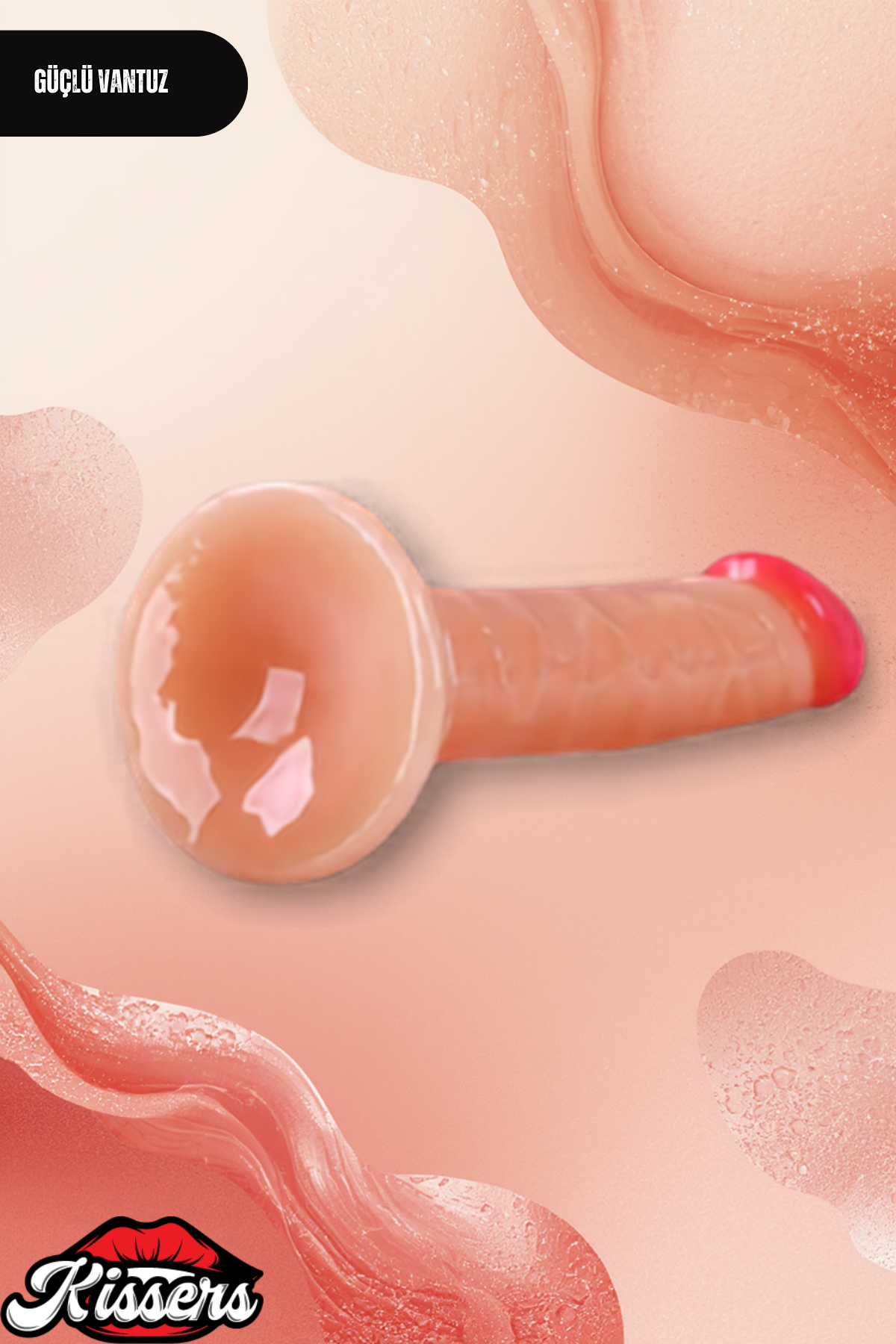 Gerçekçi Realistik Dokuda Vantuzlu Dildo Yapay Sert Penis 14.5 cm