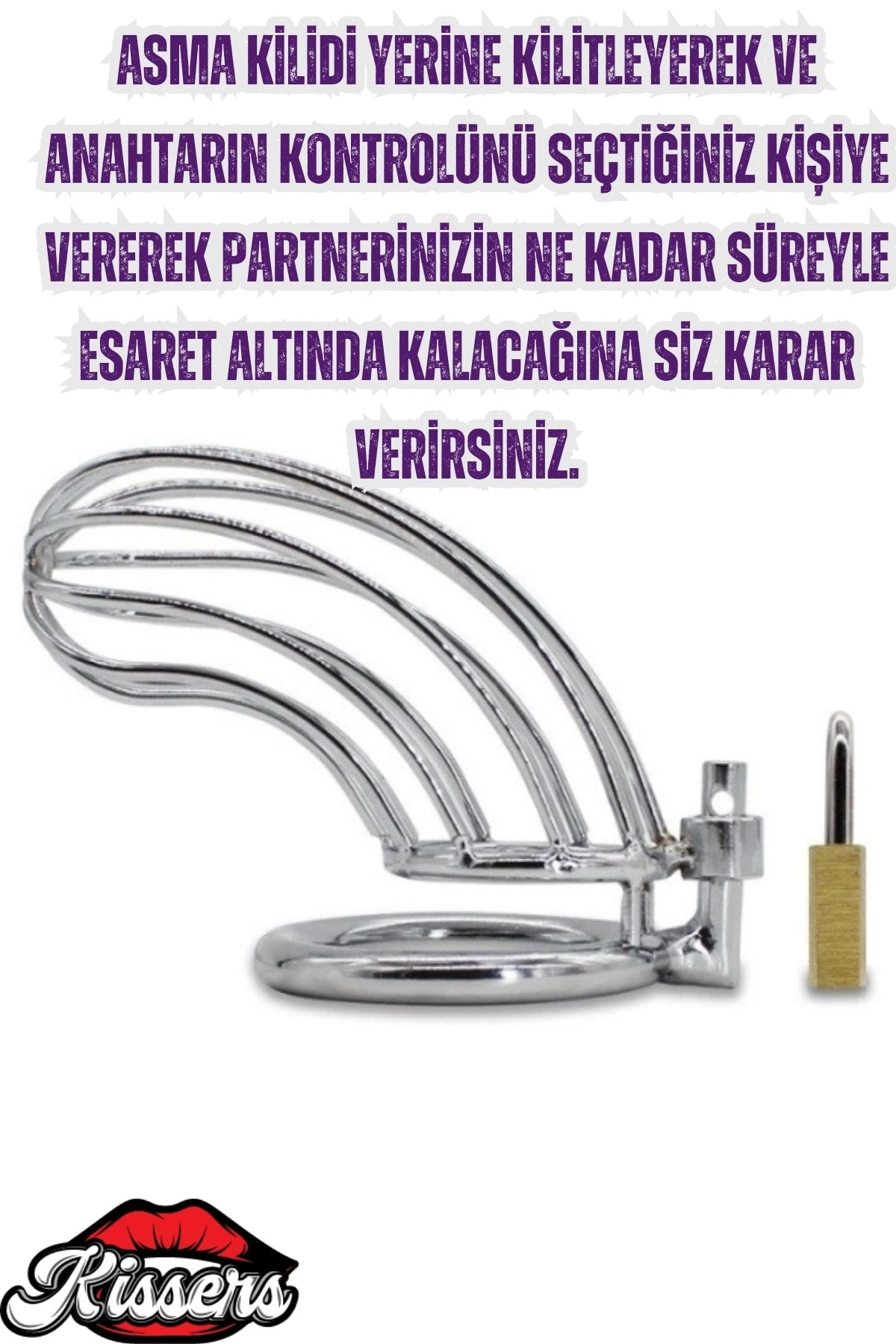 Bsdm Paslanmaz Çelik Penis Kilidi Metal Esaret Kafesi Chastity Device Cock Cage Erkek Bekaret Cihazı