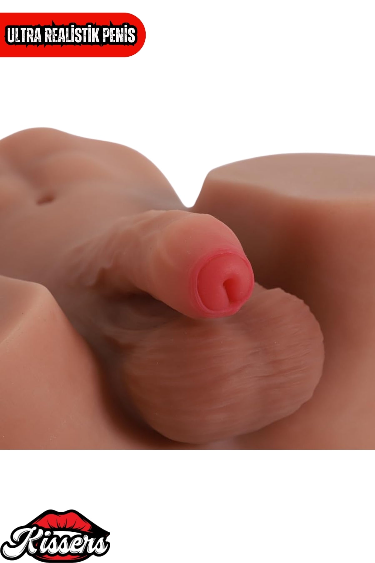 Anal Girişli Titreşimli Erkek Testisli Sünnetsiz 4 Kg 30 cm Melez Realistik Mastürbatör