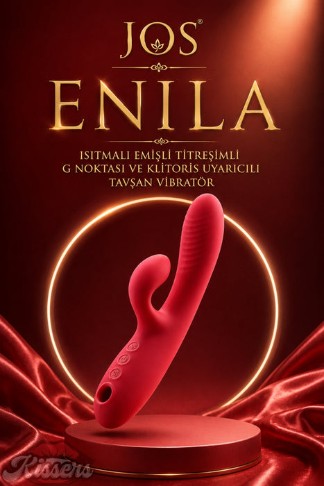 Jos Enila Isıtmalı Emişli Titreşimli G Noktası ve Klitoris Uyarıcı Vibratör